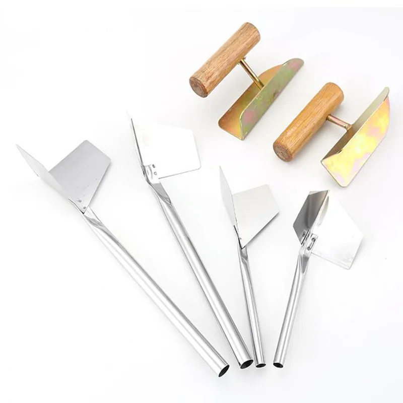 Wooden Handle Putty Knife Scraper Drywall Corner Shovel Yin Yang Puller for Diatom Mud Home Construction Tool