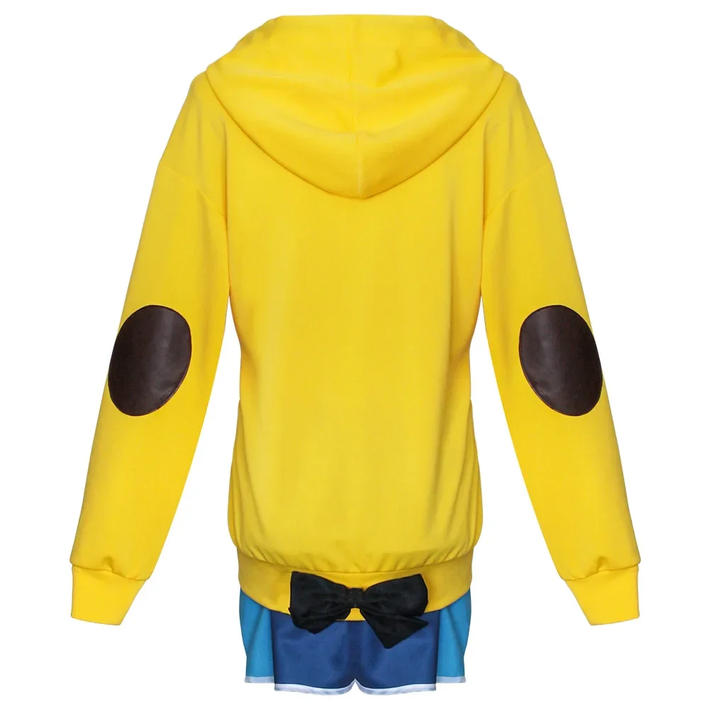 Anime Cos Wonder Egg Priority cosplay Ohto Ai Cosplay Costumes Yellow Vast Sunflower Pullover Shorts Suit Halloween Outfit