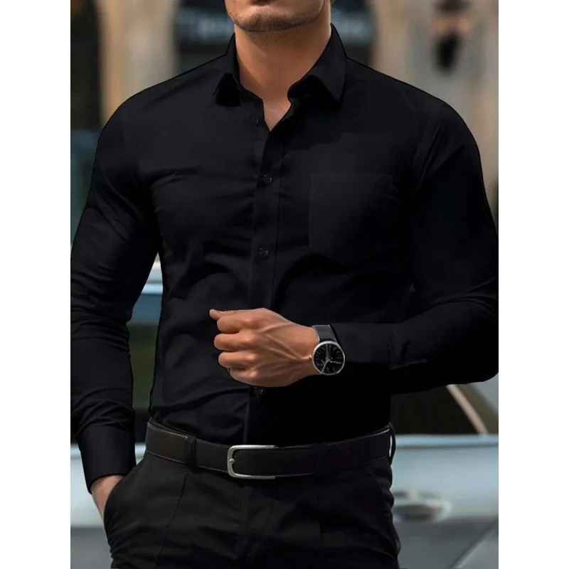 

W 95881 Casual Men's Long Shirt Color Leisure Men's Long Sleeve Other Fabric Other Material 100% Not Easy to Deform