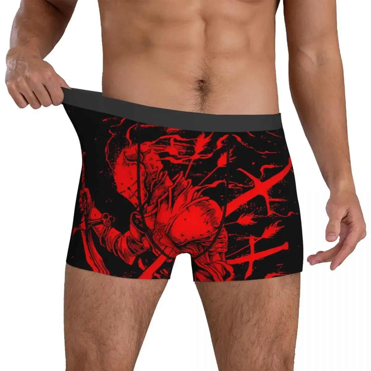 Dark Soul Praise The Sun Men's Boxer Briefs Shorts Men Underpants Cartoon Anime Funny Men's Panties Soft Underwear For Men