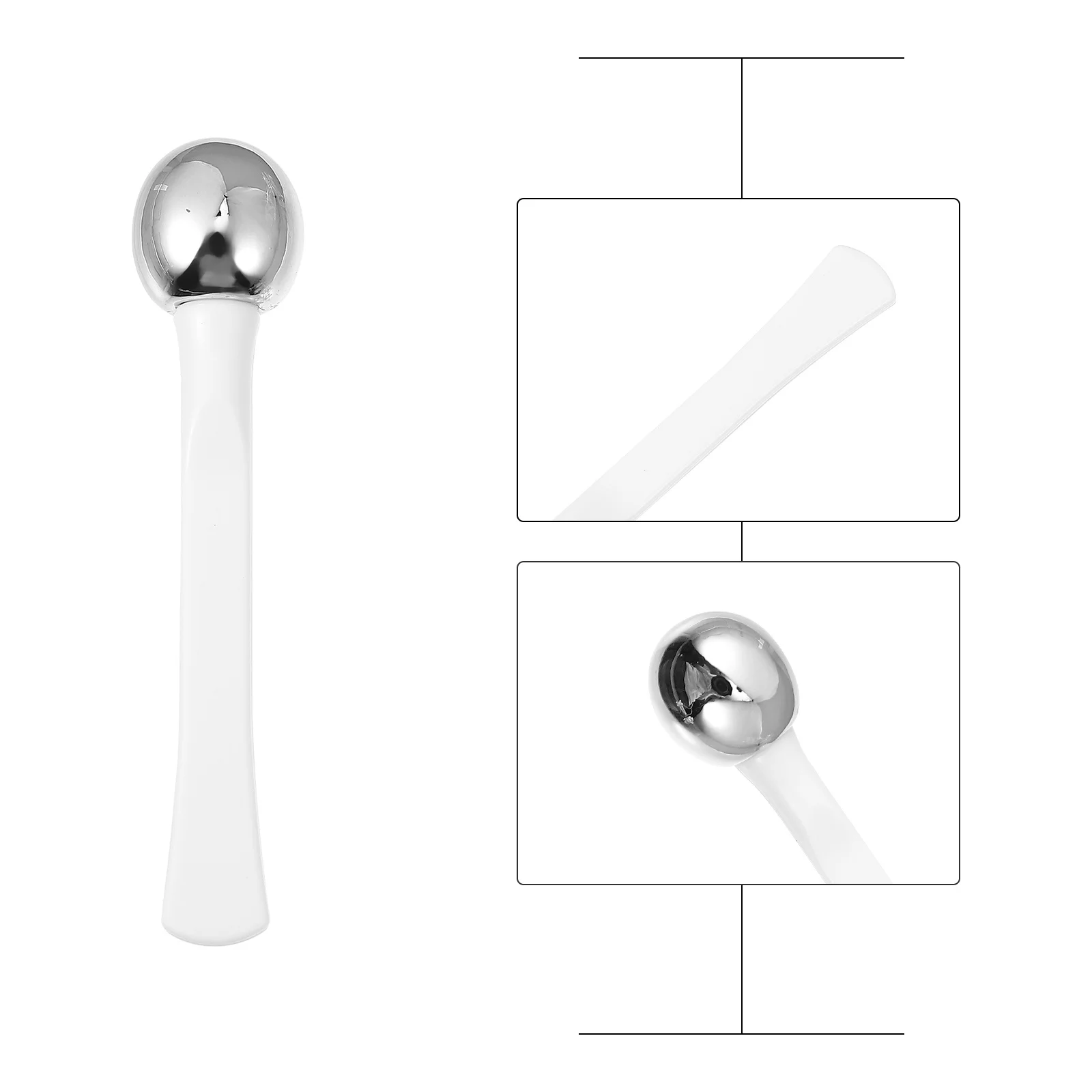 

6pcs Reusable Eye Massager Rod Metal Skin Care Tool with Scoop Applicator for Eye Cream Mixing Facial Beauty Supplies