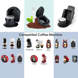 ICafilas Refill Reusable Capsule Adapter for Dolce Gusto Coffee Capsule Convert Compatible with PiccoloXS Machine Coffee Accesso