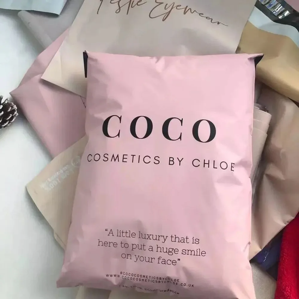 50 matte apricotrosa Versandtaschen, geeignet für Kleidung, Partys und Geschenke. Benutzerdefinierte Logos werden unterstützt. – Detail 3