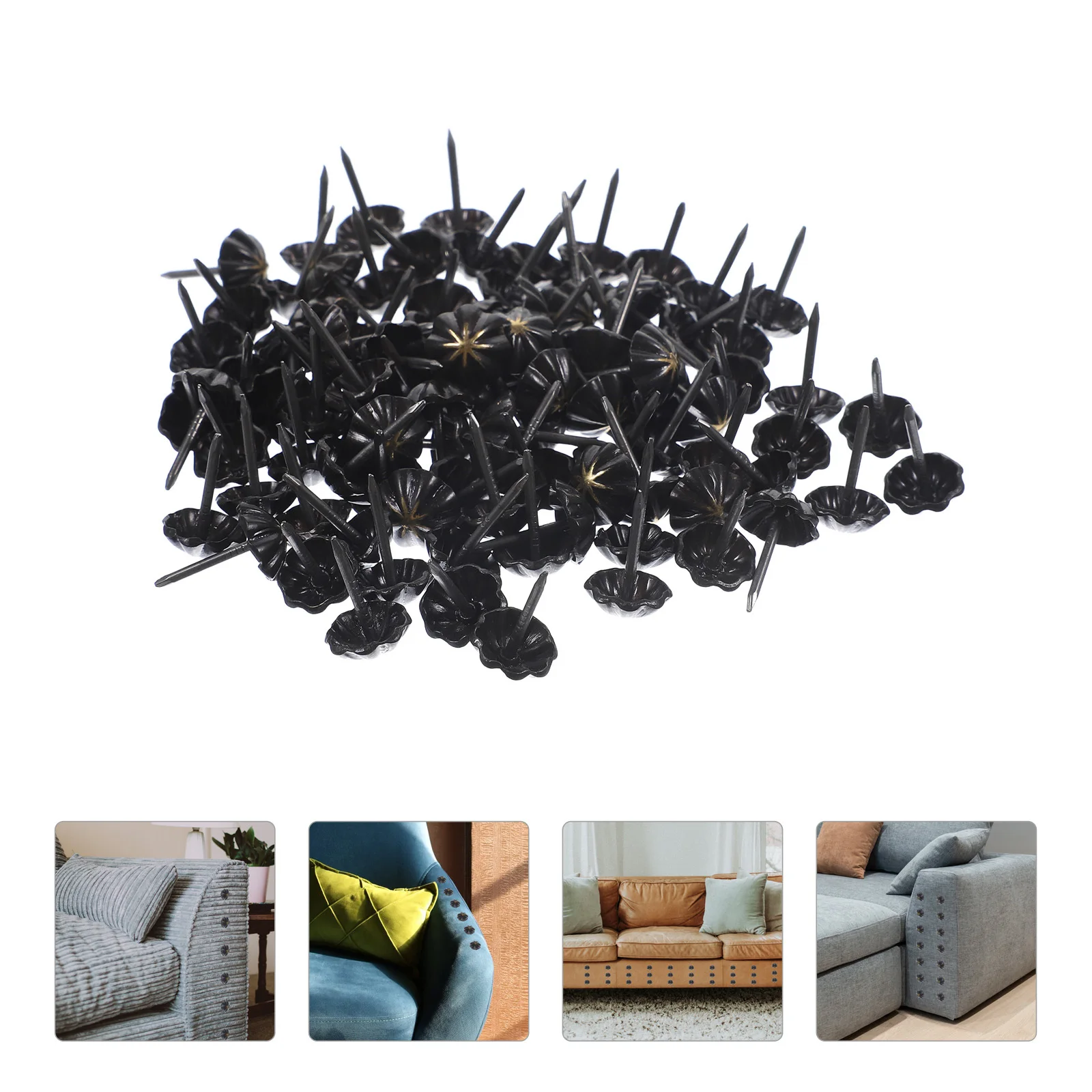 

100 Pcs Upholstery Tacks for Wood Furniture Frame Nail Small Nails Nailhead Chair