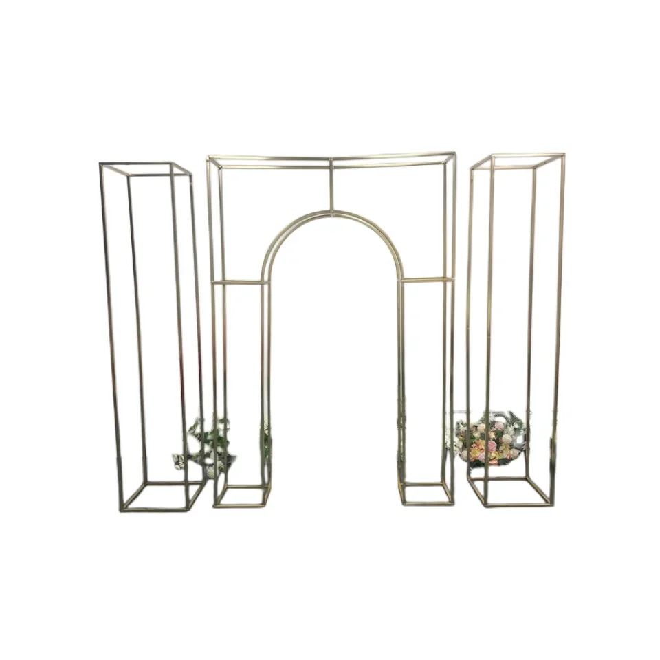 

Outdoor Gilded Arch Decoration, Wedding Iron Screen Framework, Stage Decoration, Flower Shelf, Party Background, 2024, New