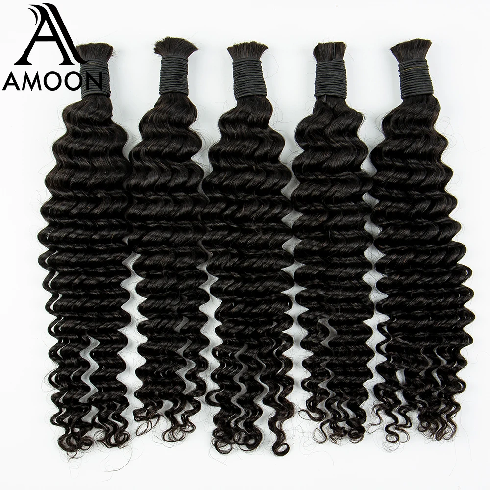 Amoon B Oho trança o cabelo humano para mulheres, cabelo da água profunda, trança extensões, nenhuma trama