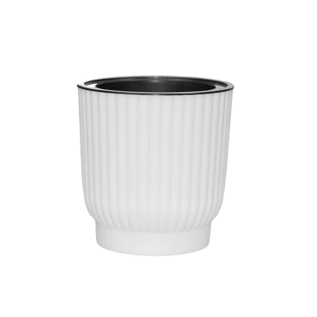 

Белая садовая красота с этими стильными контейнерами для растений, удобный в обслуживании цветочный горшок бонсай