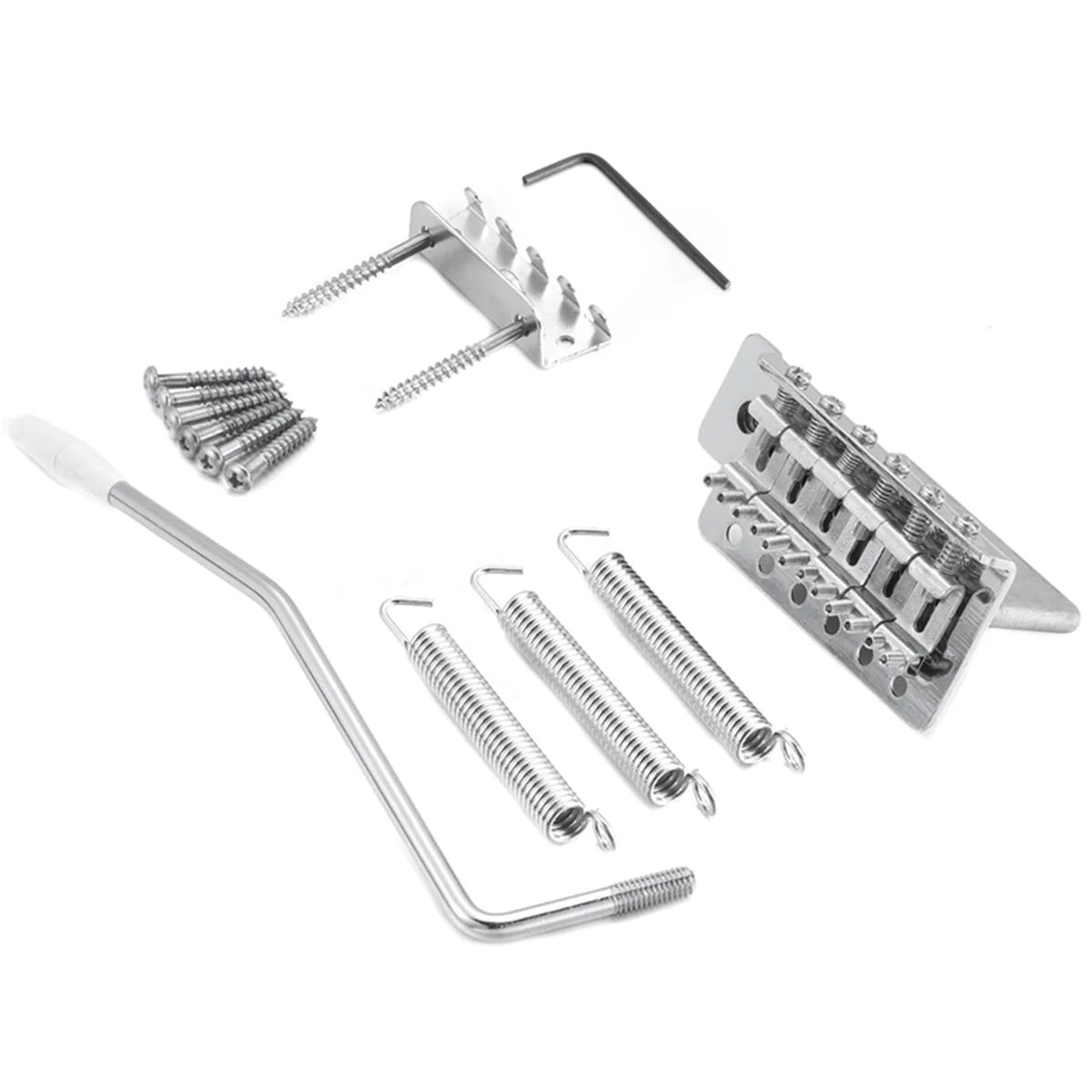 

AA90 52.5mm Vintage Electric Guitar Single Rocker Bridge Tremolo System Tailpiece Bridge ST, Silver