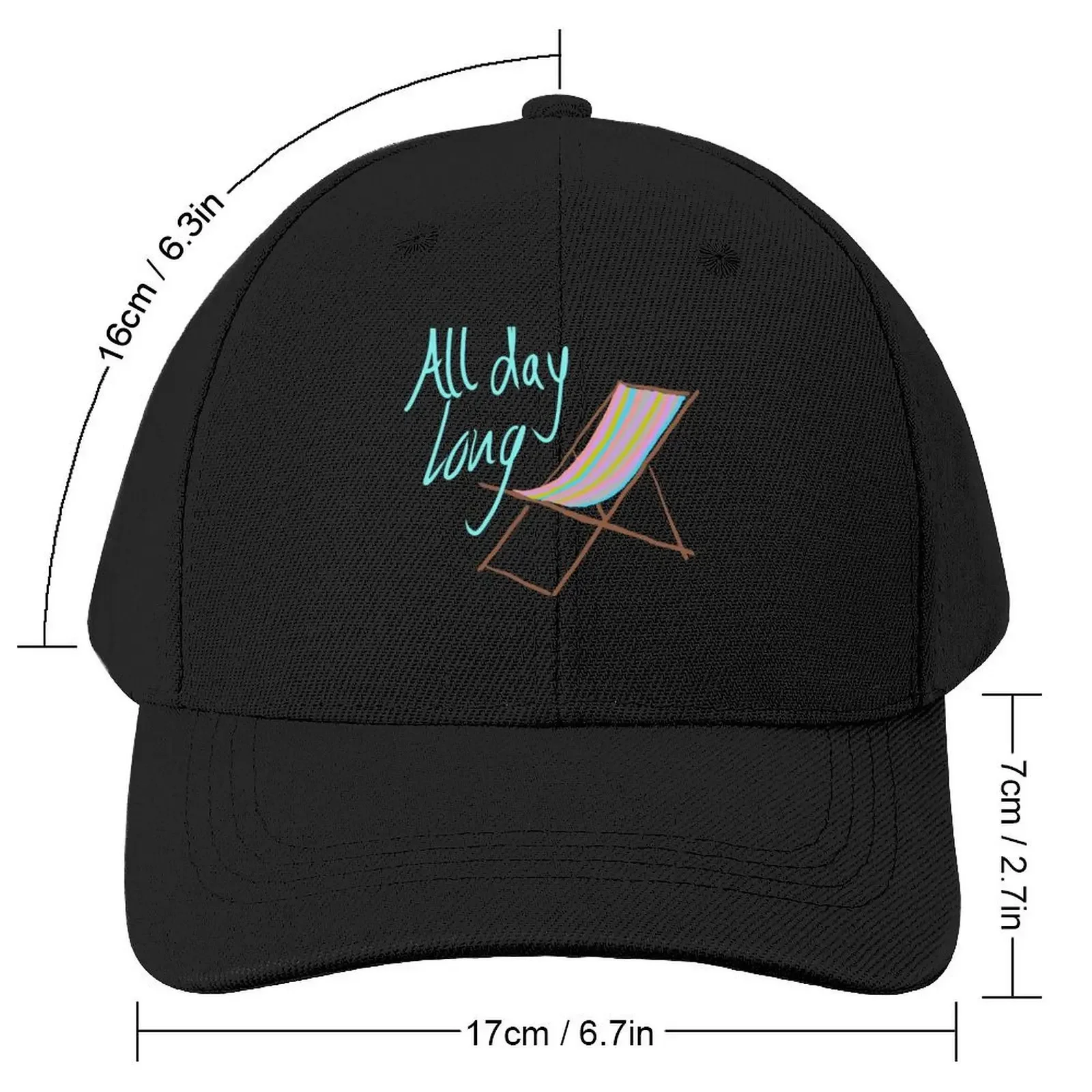 All day long (on the chaise longue) Baseball Cap Military Tactical Cap Hip Hop Golf Wear Men Women's