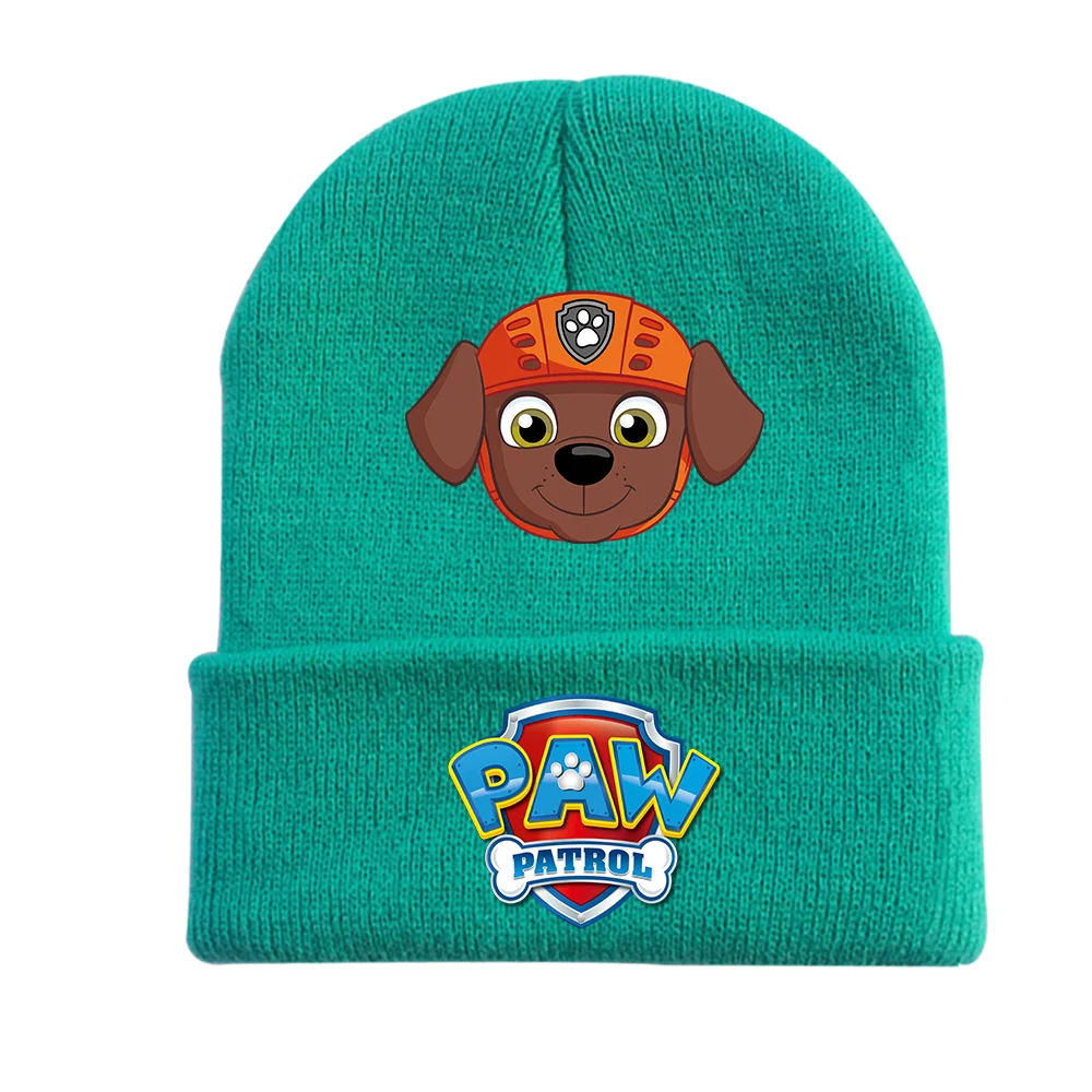 Paw Patrol Knitted Cap Headgear Cartoon Winter Woolen Hat Chase Skye Skullies Beanies Boy Girl Bonnet Christmas Birthday Gifts