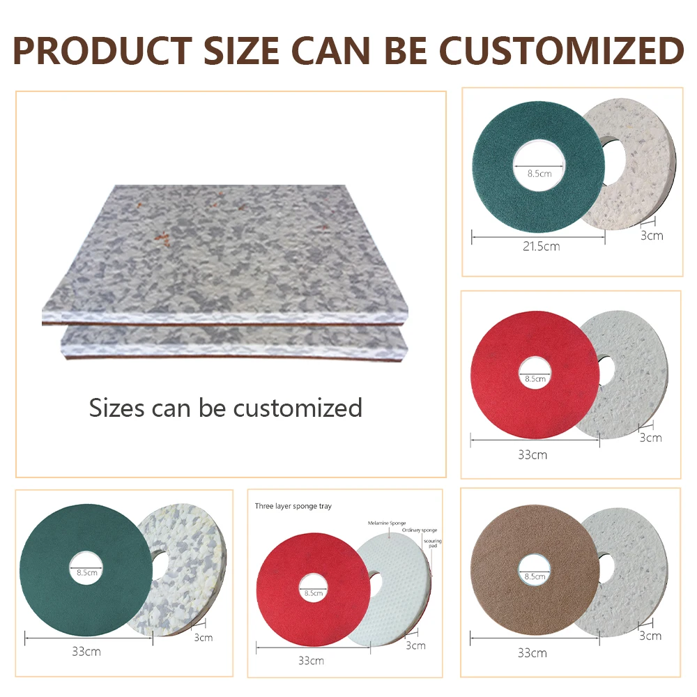 High-density Round Nano Melamine Sponge 17-inch Polishing Pad Floor Cleaning Pad Commercial Diamond Floor Cleaning Pad