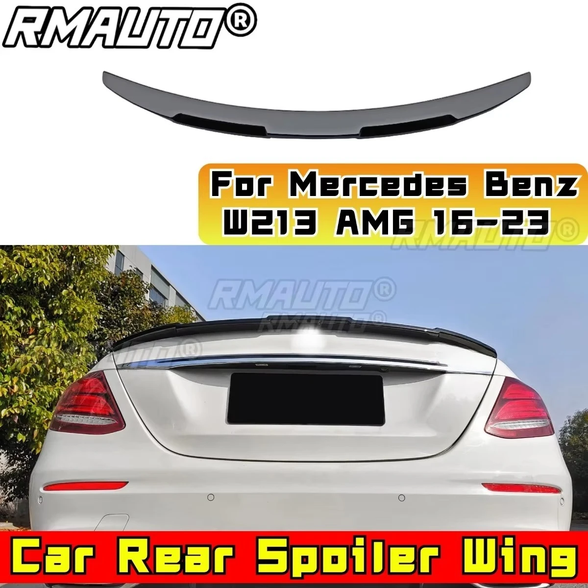 

Car Rear Trunk Spoiler Wing Body Kit for Mercedes Benz E-Class W213 AMG 2016-2023 Rear Trunk Spoiler Wing Car Accessories