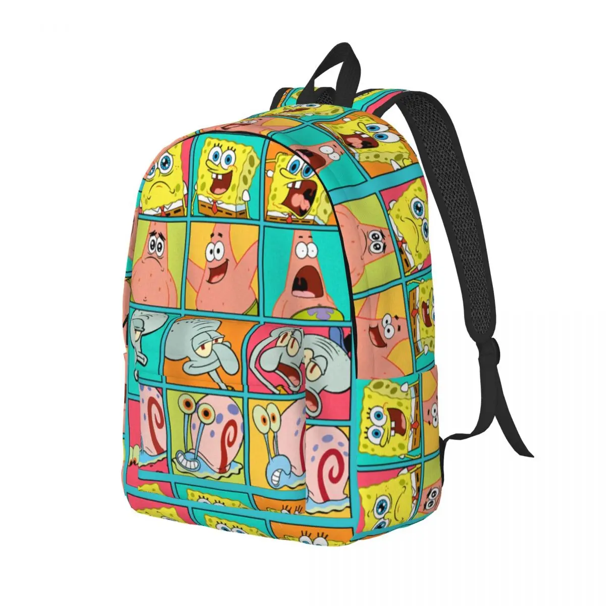 SpongeBob SquarePants New Fashion High Capacity Waterproof College Backpack Trendy Laptop Travel Book Bag 15.7in 17.7in