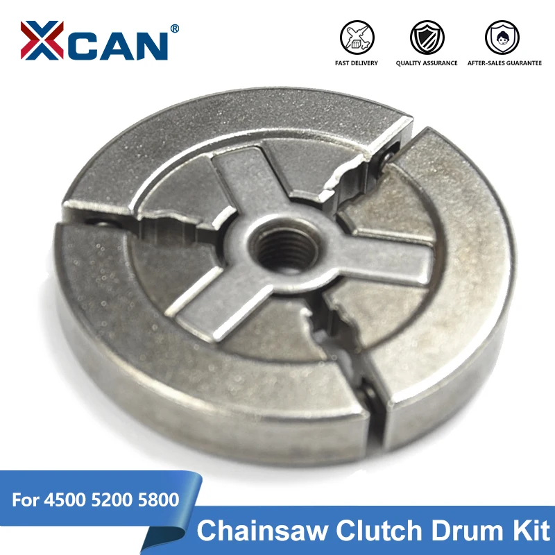 XCAN Chainsaw Clutch Drum Kit For 4500 5200 5800 Chainsaw Clutch 66x10mm Chainsaw Parts