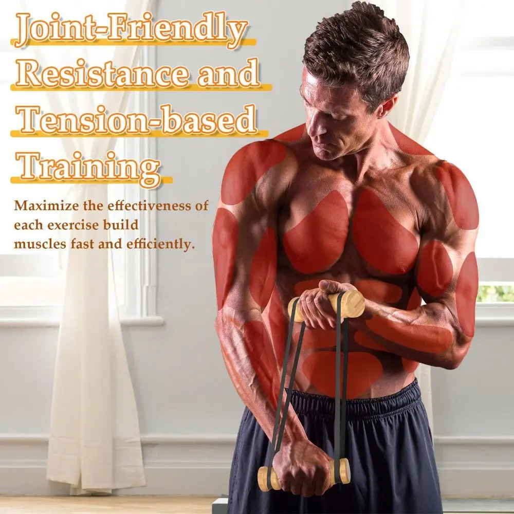 

Adjustable Upper Body Exerciser Elastic Resistance Band Portable Arm Traning Resistance Stick Multifuntional Home Exercise