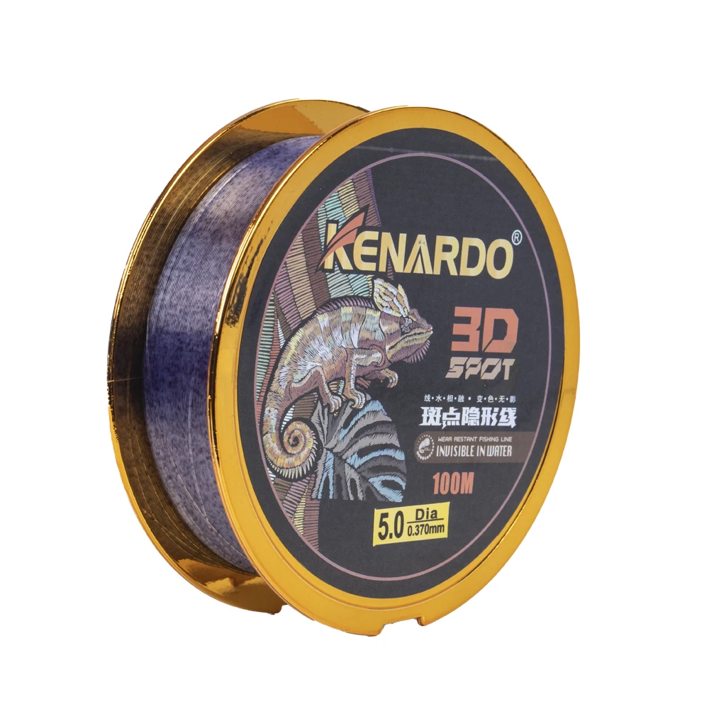 MNFT Invisible Fishing line Speckle Carp Fishing 3D spoted Sinking Thread Fishing Algae Fluorocarbon Coated Fishing Line