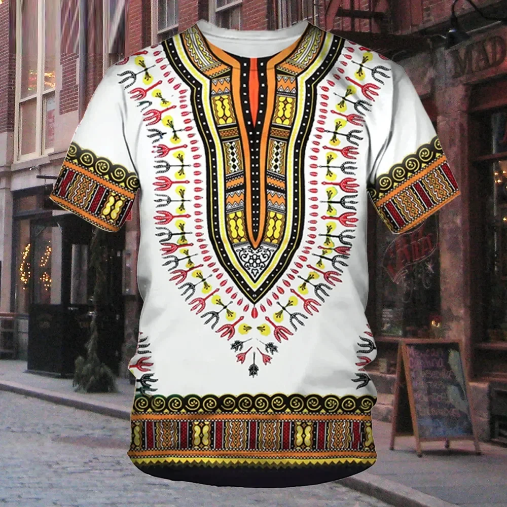 Vintage African Style 3D Print T-Shirts Streetwear Men Fashion Harajuku Casual Oversized O-Neck T Shirt Tees Tops Clothing