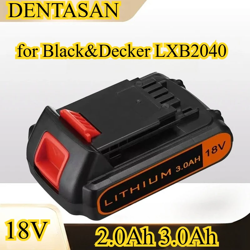 

18 В, 2000 мАч, 3000 мАч, высокоскоростная литиевая батарея, подходит для Black Decker LB20 LXB2040, аккумулятор для электроинструмента