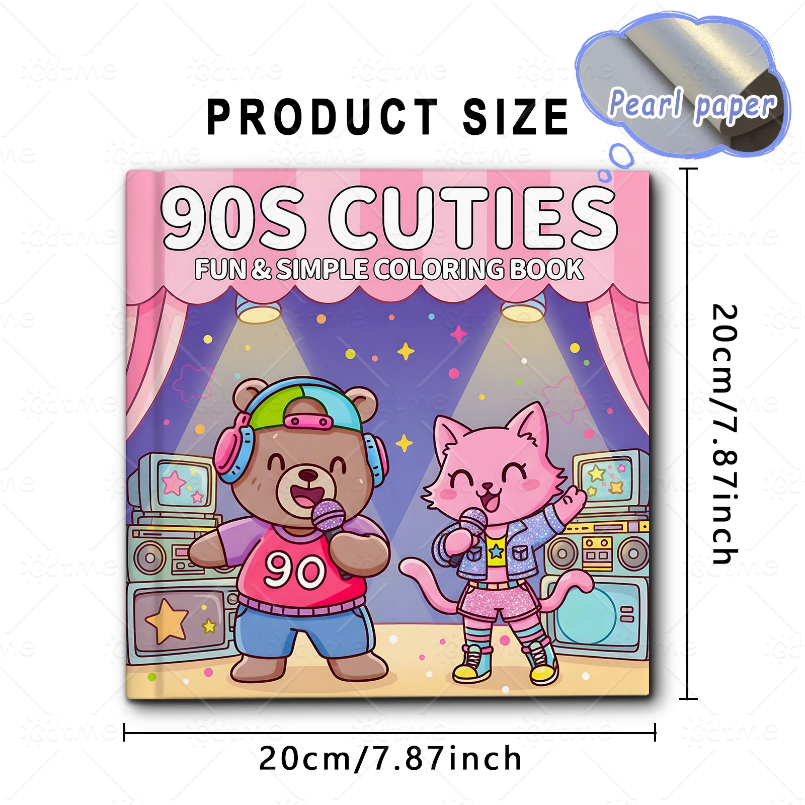 90er-Jahre-Cuties: Spaßiges & Einfaches Malbuch für Erwachsene mit Cartoon-Motiven und Leicht zu Zeichnenden Mustern für Stressabbau und Kunsttherapie – Detail 3