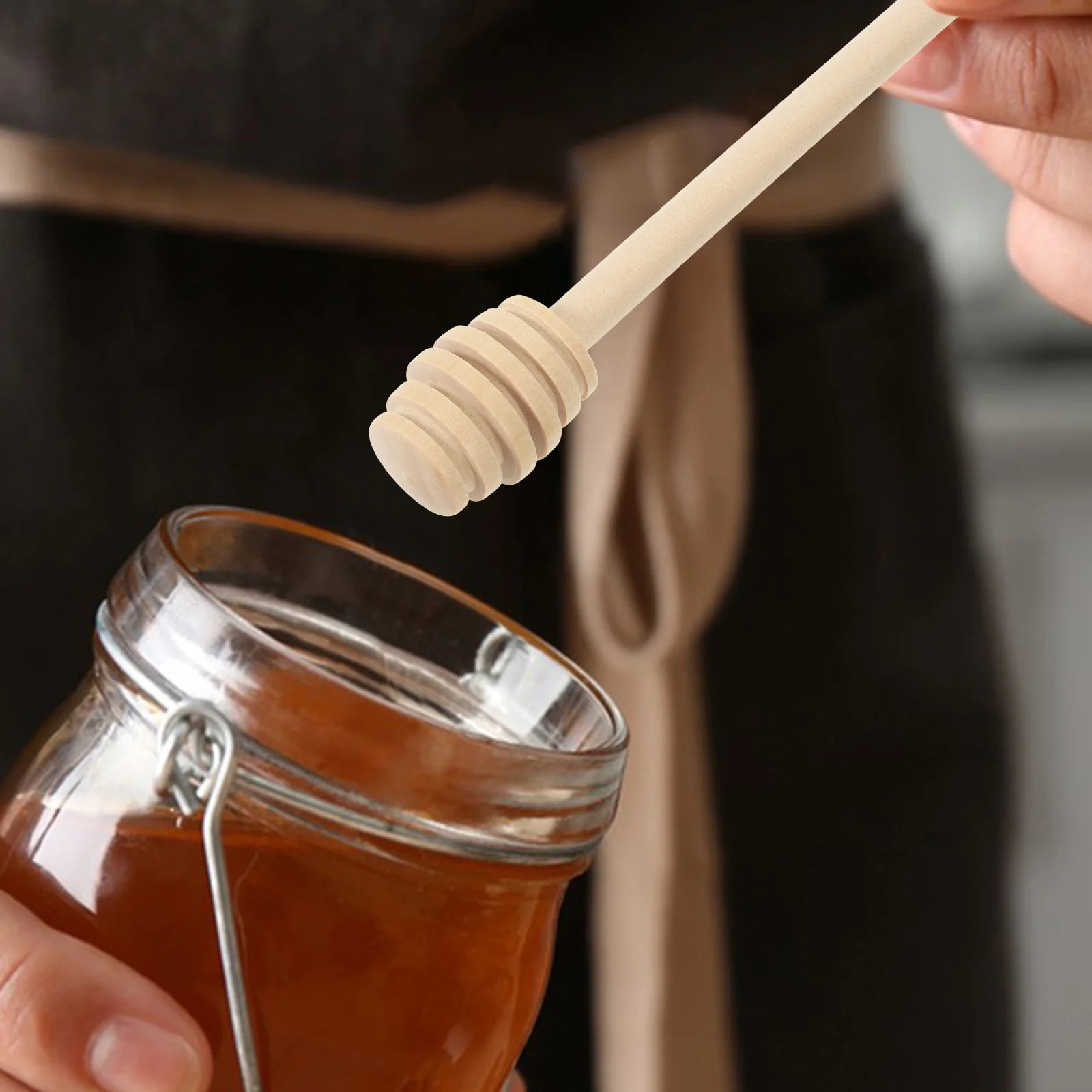 

3 Pcs Honey Stirrer Home Rod Mixing Stirrers Coffee Syrups Rods Stick Fruits Jam Spoon Pot Sticks