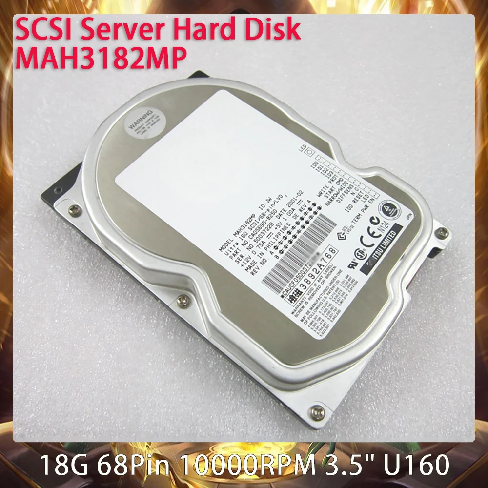 Original SCSI Server Hard Disk MAH3182MP For FUJITSU 18G 68Pin 10000RPM 3.5