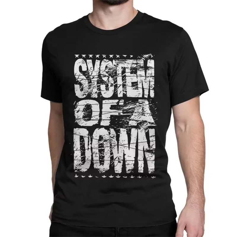Nouveauté Rock groupe de métal lourd T-Shirt hommes femmes col rond pur coton t-shirts système d'un bas SOAD T-Shirt 4XL hauts