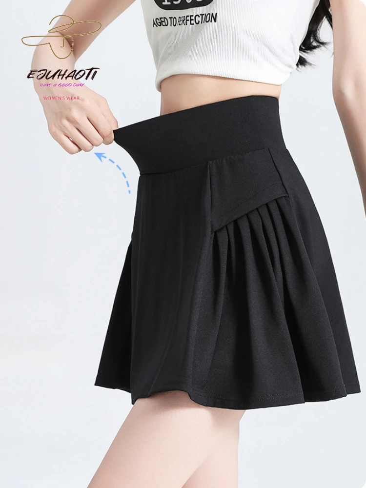 2024 New Summer Sport Skirts Women High Waist Fake Two Pieces Slim Fit Security Shorts Running Fitness Tennis Yoga Dance Skirt