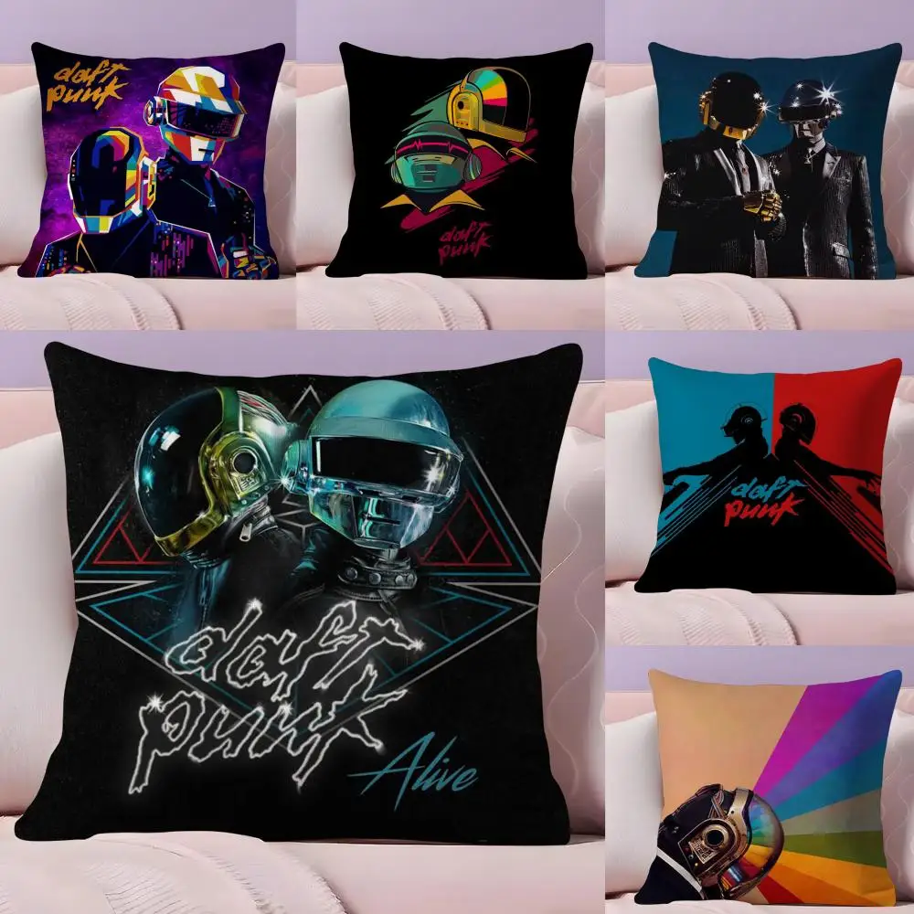 Band D-Daft Punk Pillow Case Plush Fabric Soft Double-Sided 