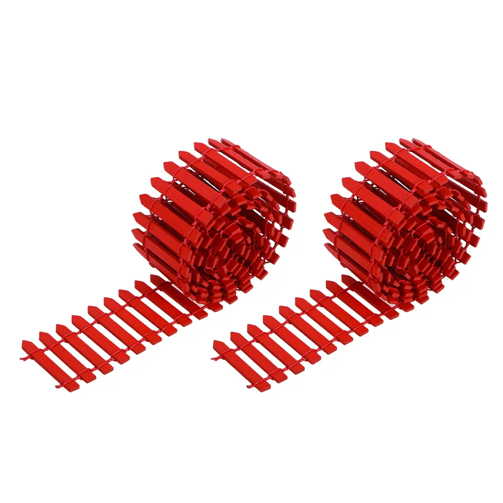 

2Pcs Miniature Fence 100Cm X 5Cm Wood Metal Unique Texture Decor for DIY Fairy Garden Potted Landscape Micro Garden Fence