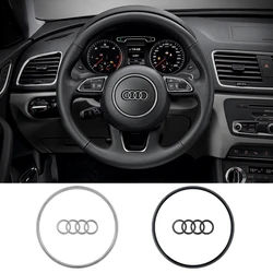 Auto Steering Wheel Logo Decorative Sticker Replacement Cover For AUDI A6L 2016-2018 A4L 2013-2016 Q5 2013-2018 Q7 A7 A3 Q3