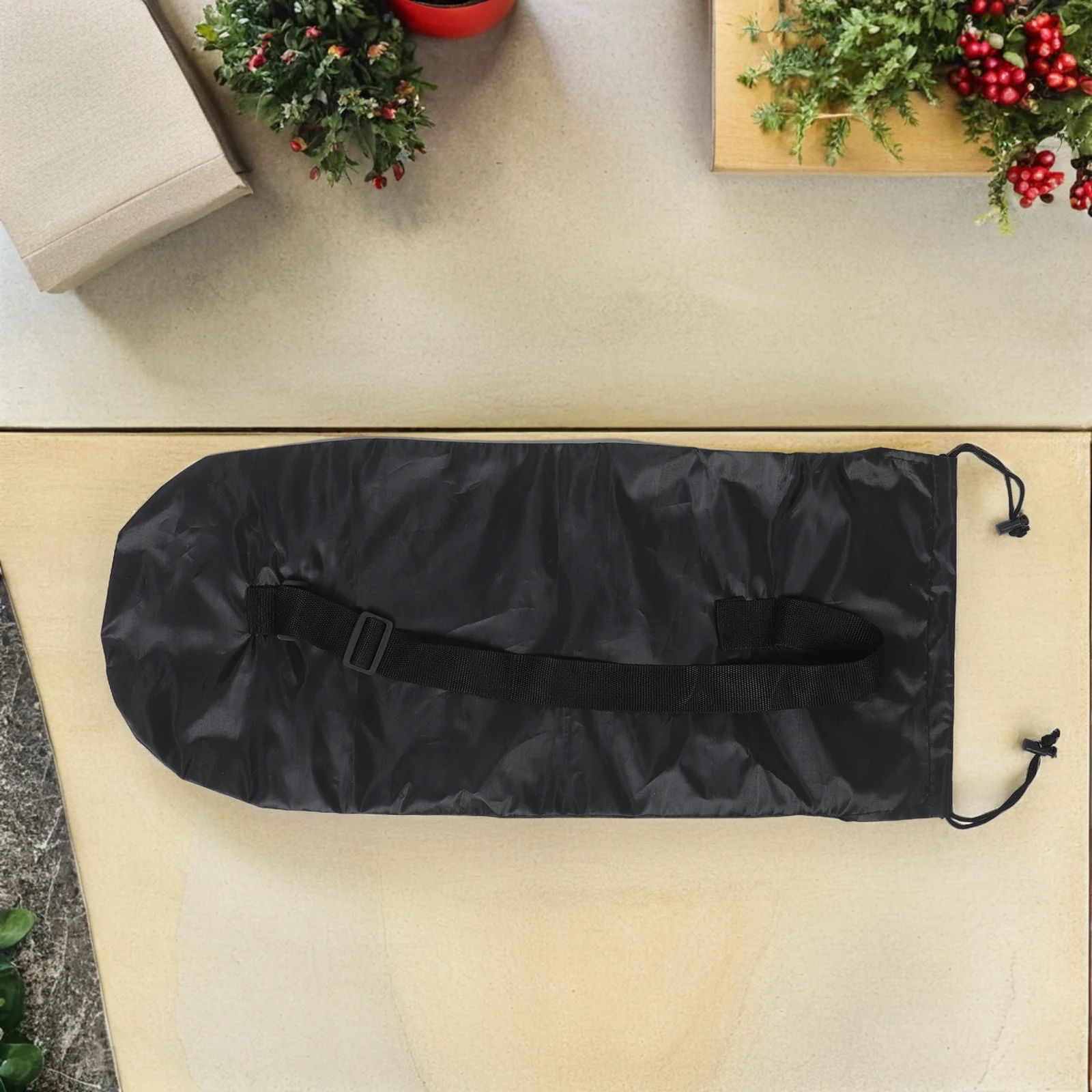 قطعتان من حقيبة الظهر المقاومة للماء شديدة التحمل على لوح التزلج، حقيبة حمل محمولة لتنظيم معدات التزلج، حقيبة تخزين للسفر باللون الأسود