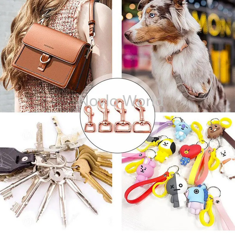 30-50PCS 15/20/25/30MM Metal Lobster Clasp Swivel Buckles For Bags Strap Connect Keychain Carabiner Dog Collar Hook Accessories