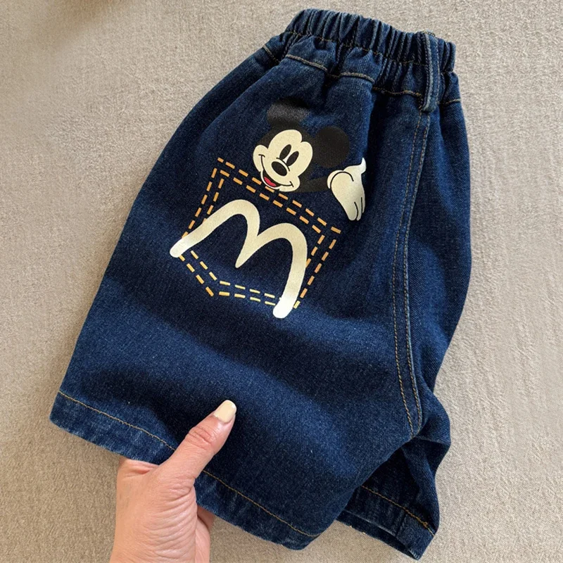 Summer Fashion Boys Clothing Set Cartoon Mickey Mouse T-Shirt Denim Shorts 2Pcs For 2-6 Years Kids Clothes Children Tracksuits view 6