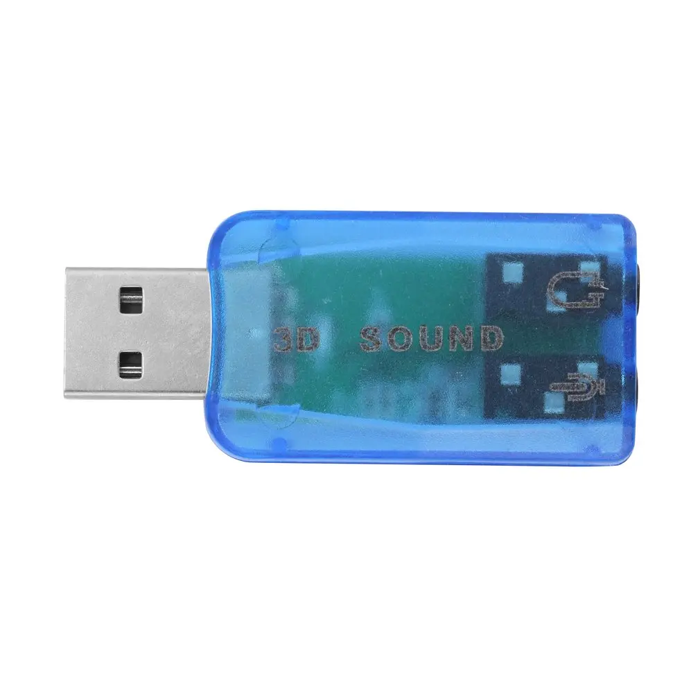 1 Pc 3D Audio Card Usb 1.1 Mic/Speaker Adapter Surround Sound 7.1 Ch Voor Laptop Notebook Dropshipping