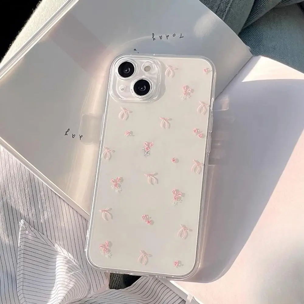 Pink Bow Case for Samusng Galaxy A15 A25 A14 A13 A12 A33 A11 A02 A03 A04 A05 A05S A03S A04E A10S A22 A32 A50 A51 M23 M54 Cover