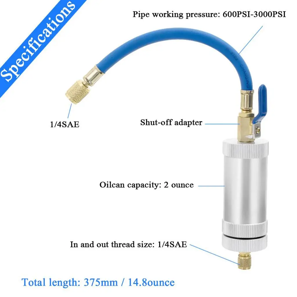 

1 Piece R134 Coupler Coolant Auto Conditioning Car Oil Injector