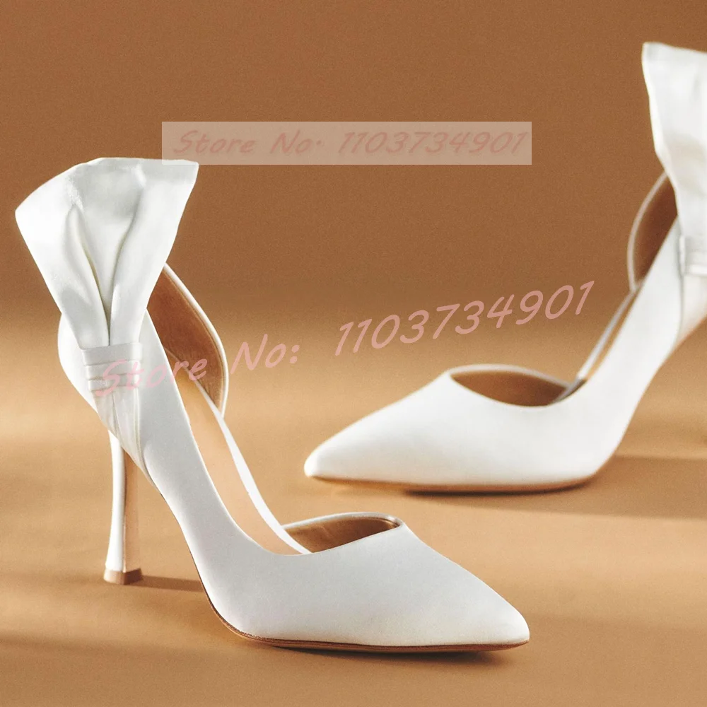 White Wedding Pumps Women Big Size Party Elegant Pointy Toe Stiletto High Heels Shoes Office Lady Fashion Feminine Casual Pumps