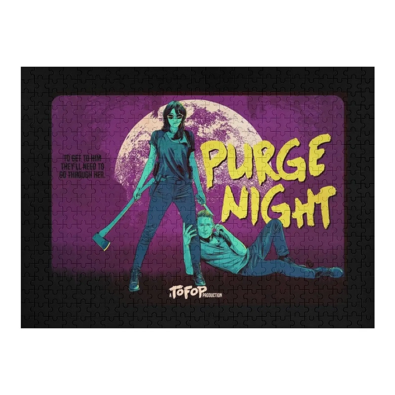 

TOFOP-пазл Purge Night, персонализированный детский подарок, деревянные игрушки для взрослых, персонализированные игрушки, деревянный подарочный пазл на заказ
