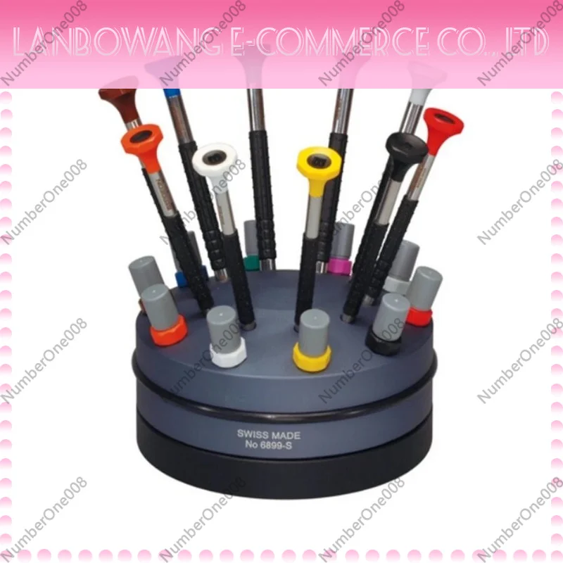 6899 S10 Watch Repair Screwdriver Set with Rotating Stand Screwdriver Holder for Watch Maintenance
