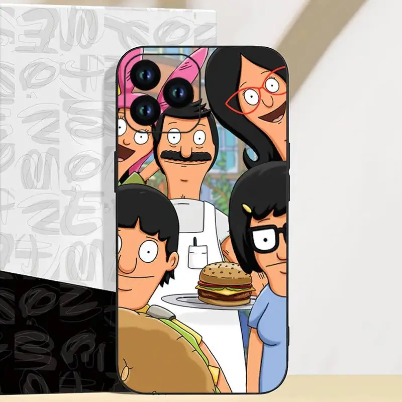 Cartoon B-Bob's B-Burgers Phone Case For iPhone 11 12 13 14 Mini Pro XS Max X S Plus XR Shell