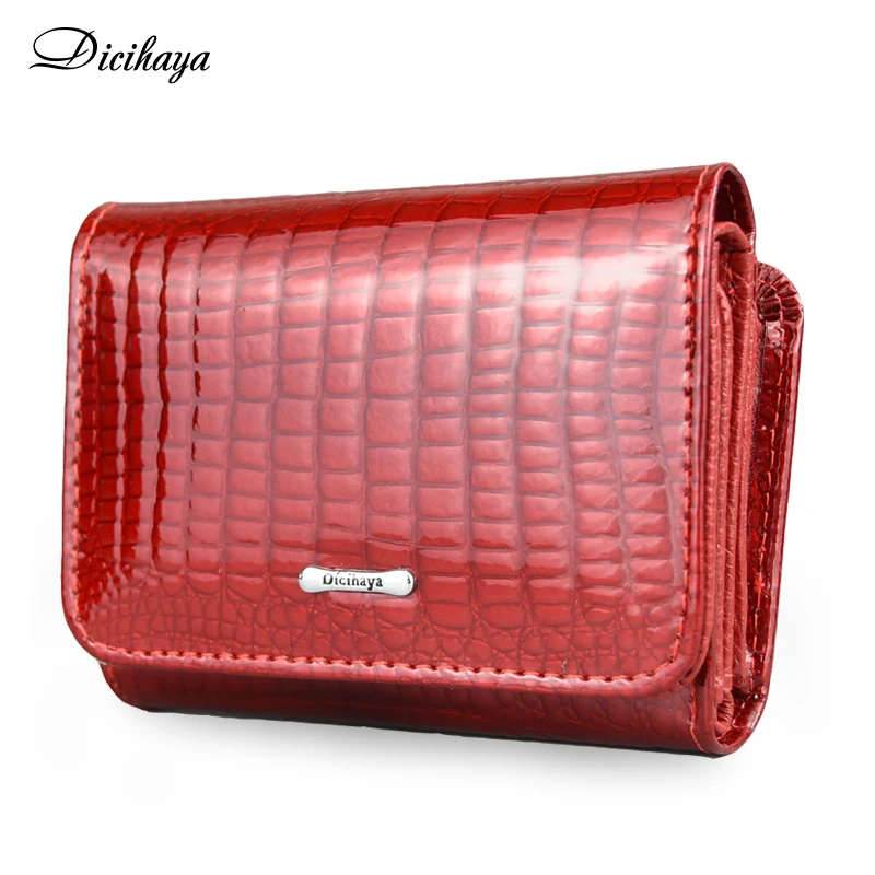 Genuine Leather Women Wallet Magnetic Clasp Purses for Women Luxury Designer Coins Purse Three Fold Zipper Wallets Card Holder