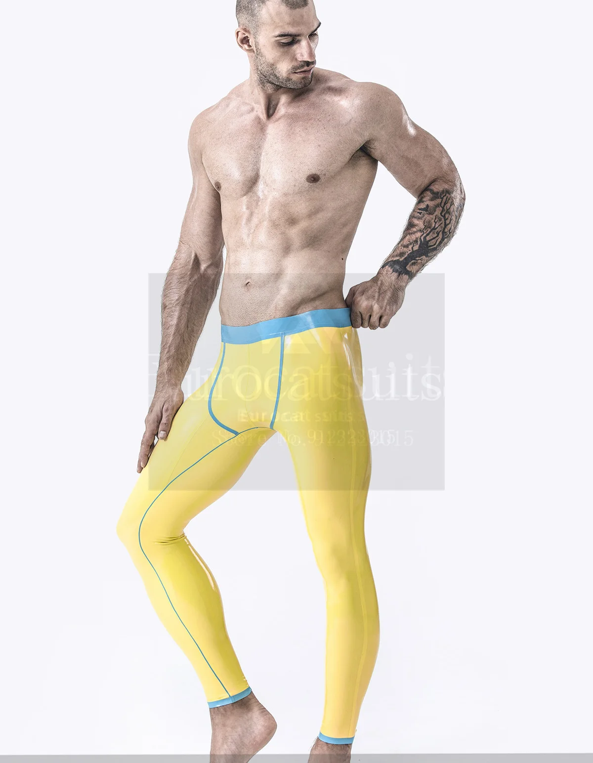 Mallas de látex zentai para hombre, pantalones cortos sexys de máscara completa, fetiche, sexy