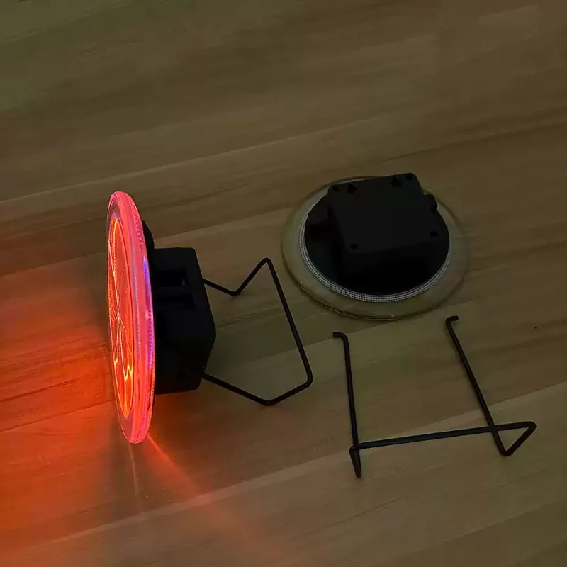 6-Inch Tri-Color Lightning Disk, Red/Blue/Pink Touch Current Lamp Plasma Magic Disk