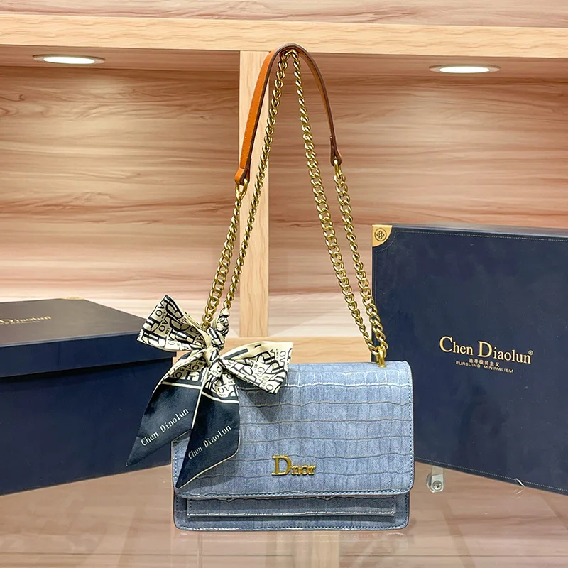 

2025 new stone pattern chain bag simple and versatile temperament women's bag hot-selling high-end casual women's bag