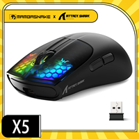 MAMBASNAKE x ATTACK SHARK X5 Wireless Gaming Mouse 49g Ultralight Tri-mode 2.4Ghz/USB-C Wired/Bluetooth Mouse