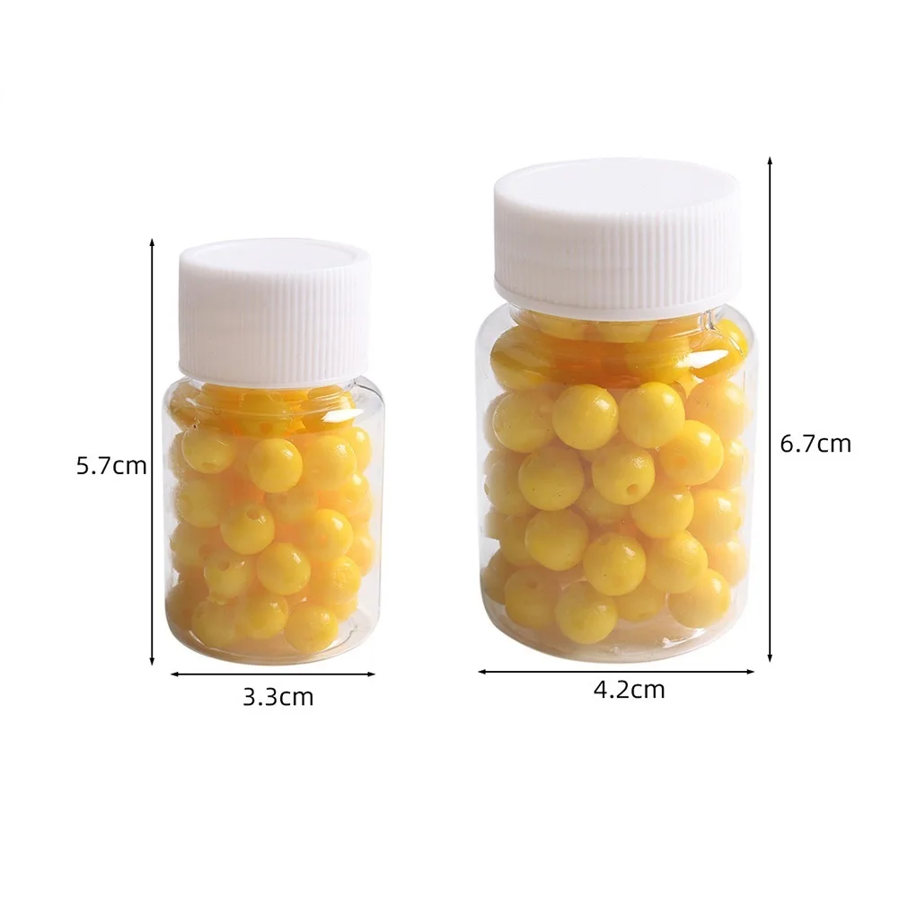 1 Bottle 8-14mm Floating Ball Bait Corn Flavor Fishing Float Beads Silicone Soft Baits Vial/ Large Silica Gel Fishing Lure Iscas