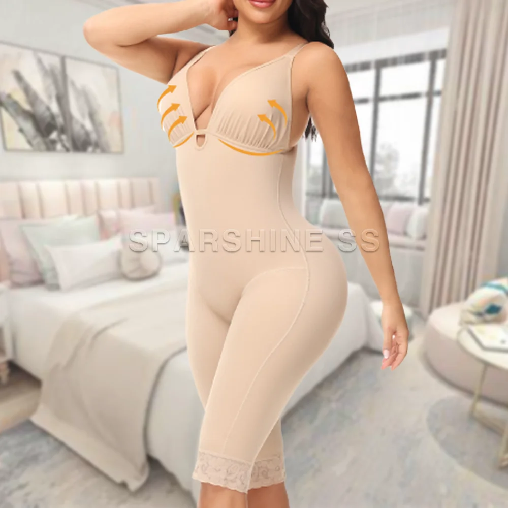 Women High Compression Hourglass Curve Faja Tummy Control Body Shaper Post Op Surgery Supplies Shapewear with Bra Waist Trainer