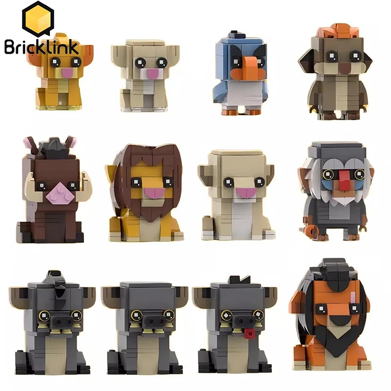 

Идеи Bricklink, мультяшная кукла-животное, лев, аниме-фигурки, наборы Brickheadz, 43243, креативные строительные блоки, детские игрушки, Рождественский подарок