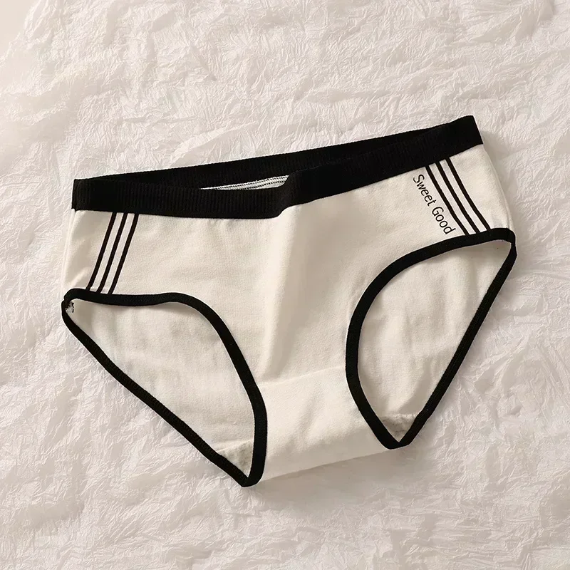 Women Underwear Cotton Crotch Mid Waist Traceless Sexy Panties Japanese Sports Style Girls Breathable Underpants Simple Lingerie image 5