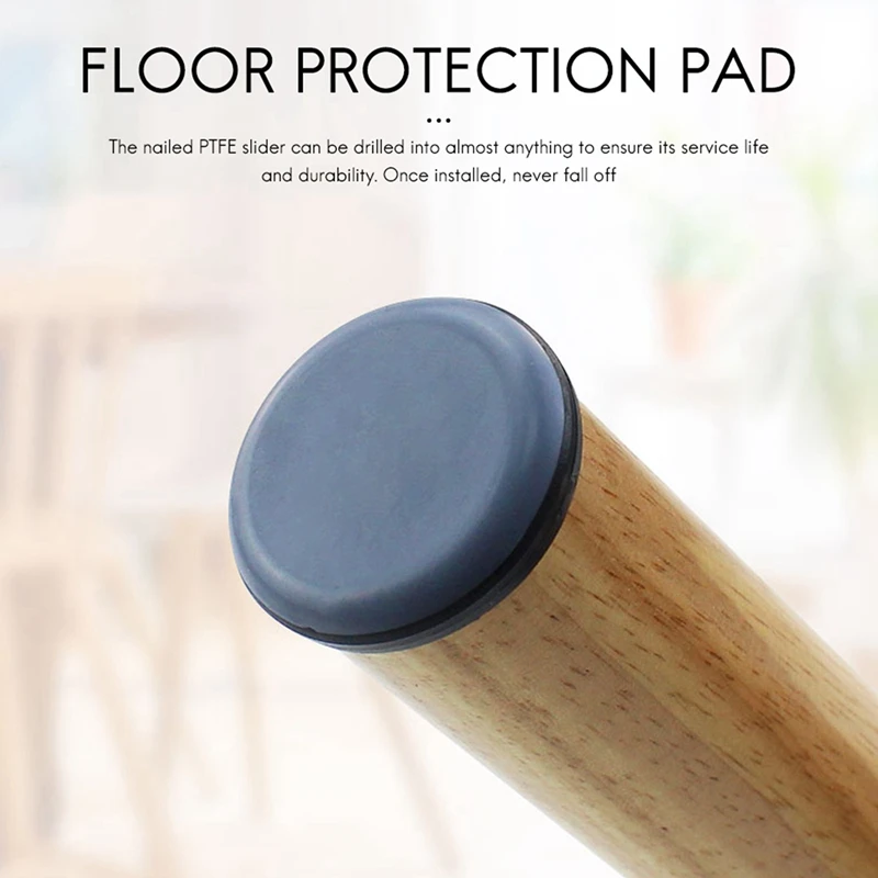 6.25mmの回転式家具用スライド,釘付きの簡単な移動パッド,堅木張りの床の保護,20個